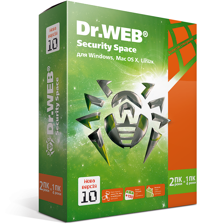 Dr. Web Security Space, цифровая лицензия, на 24 месяца, на 3 ПК 